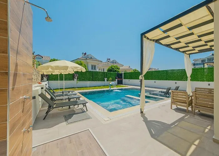 Detached With Private Pool In Oeluedeniz, 别墅 费特希耶